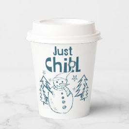 Vasos De Papel Simplemente Relájate Navidades Divertidas
