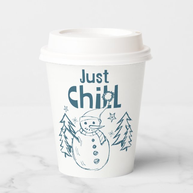 Vasos De Papel Simplemente Relájate Navidades Divertidas (Anverso)