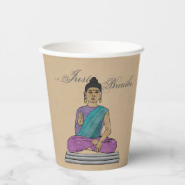 Vasos De Papel Simplemente respira el Buda sentado para calumnias