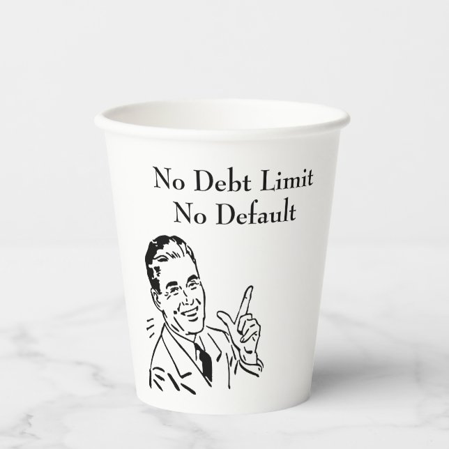 Vasos De Papel Sin límite de deuda, sin impago (Anverso)