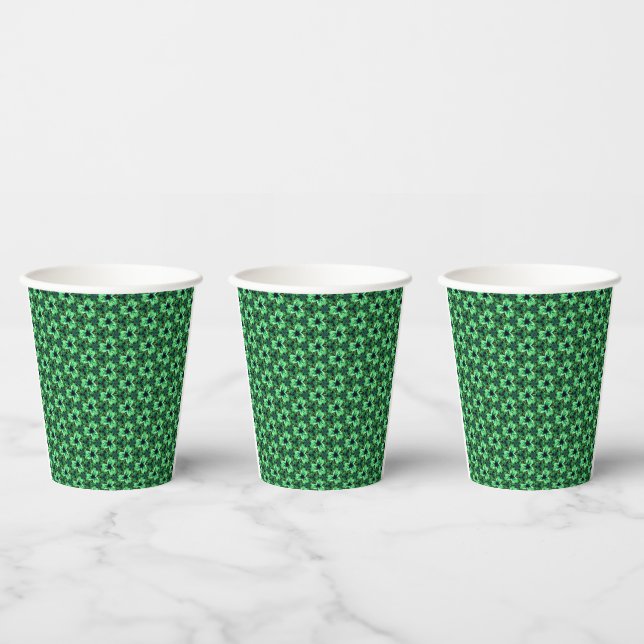 Vasos De Papel Sinfonía en verde (Multi)