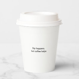 Vasos De Papel Sip ocurre, pero el café ayuda a la taza de papel