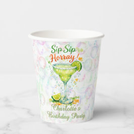 Vasos De Papel Sip Sip Sip Horray Bubbles Birthday Party
