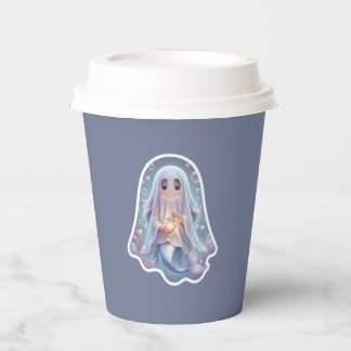 Vasos De Papel Sirena Fantasma Adorable