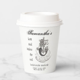 Vasos De Papel Sirena Gótica Última Vela de Soltera Fiesta de Des