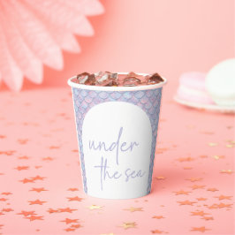 Vasos De Papel Sirena Primer Cumpleaños Fiesta Bajo El Mar