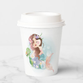 Vasos De Papel Sirena y tortuga