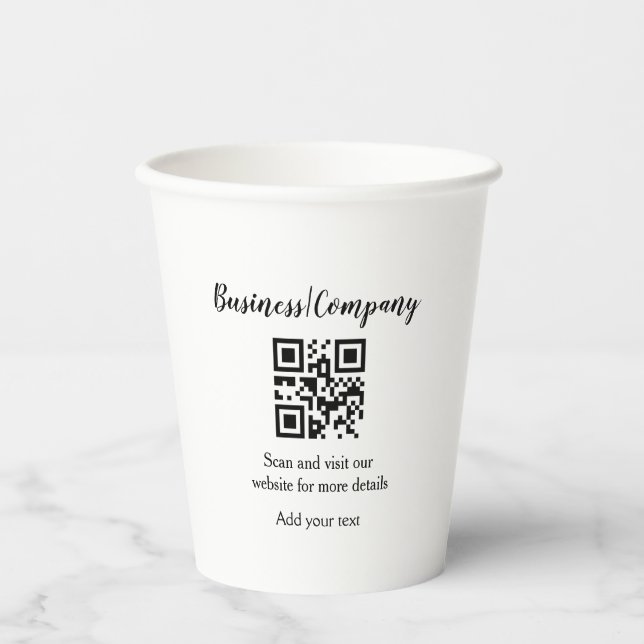 Vasos De Papel Sitio web simple de la empresa de negocios código  (Anverso)