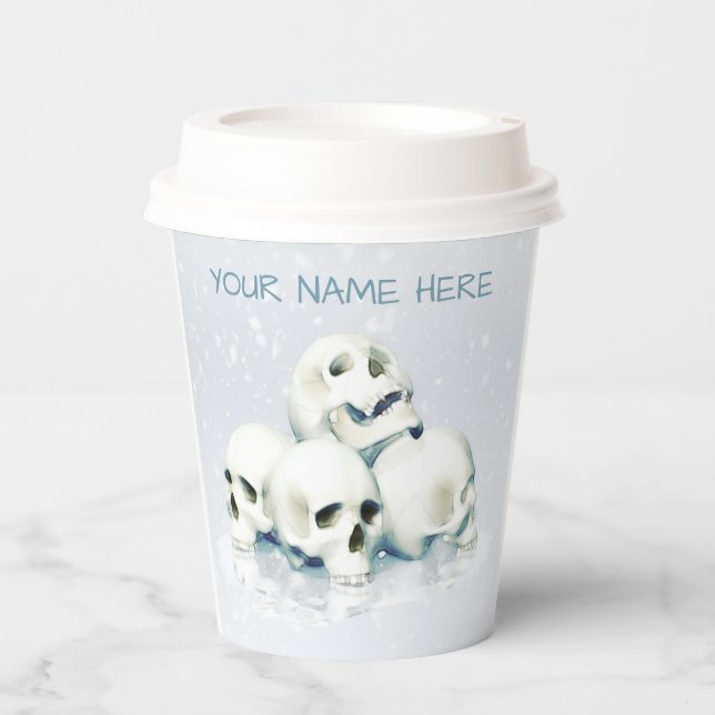 Vasos De Papel Skulls in the snow. Personalized (Anverso)