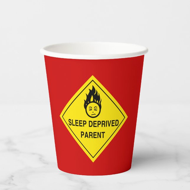 Vasos De Papel Sleep Deprivated Parent Paper Cup (Anverso)