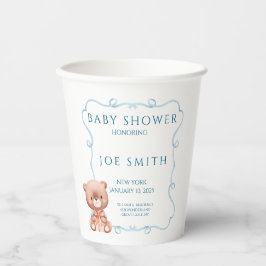 Vasos De Papel Sleeping bear while his family celebrates 