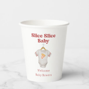 Vasos De Papel Slice Slice Baby Shower Pizza Neutral Bodysuit