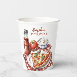 Vasos De Papel Slice Slice Bebé Pizza moderna Papel de fiesta de 