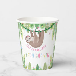 Vasos De Papel Slove Baby Girl Shower Jungle Tema