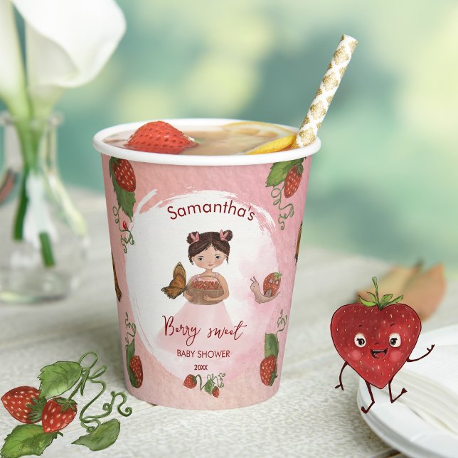 Vasos De Papel Snail & Strawberry Berry sweet Party Cups (Snail & Strawberry Berry sweet Party Cups)