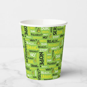Vasos De Papel Snarky Grinch Patrón de frases rápidas de Grinch