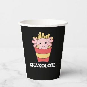 Vasos De Papel Snaxolotl Axolotl Lover Cute Animales Fries Postca