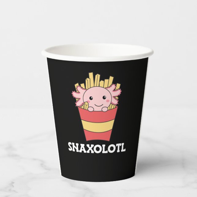 Vasos De Papel Snaxolotl Axolotl Lover Cute Animales Fries Postca (Anverso)