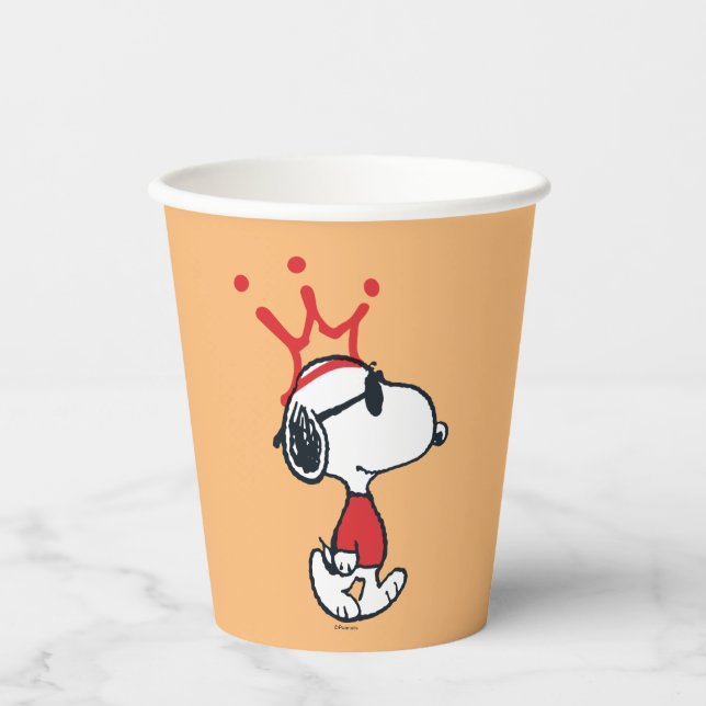 Vasos De Papel Snoopy - Joe Guay Crown (Anverso)