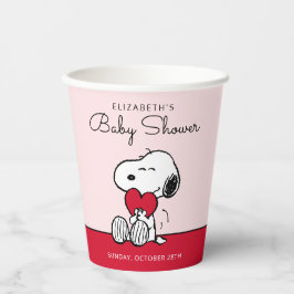 Vasos De Papel Snoopy | Little Sweetheart Baby Shower Paper Cups