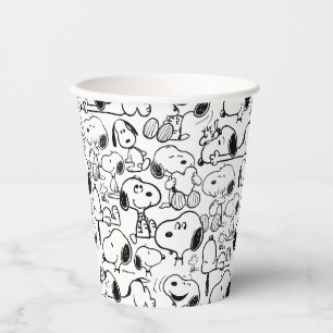 Vasos De Papel Snoopy Smile Giggle Lauggle Pattern