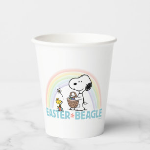 Vasos De Papel Snoopy & Woodstock - Beagle de Pascua