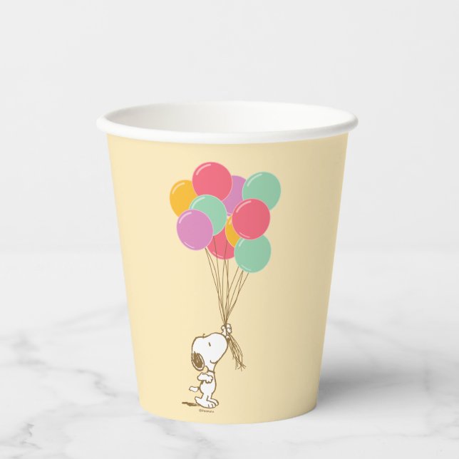 Vasos De Papel Snoopy y los globos (Anverso)