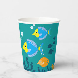 Vasos De Papel Snorkeling con fiesta de cumpleaños de peces tropi