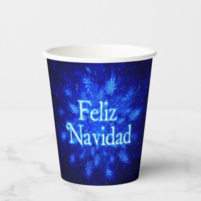 Vasos De Papel Snowburst - Feliz Navidad (Anverso)