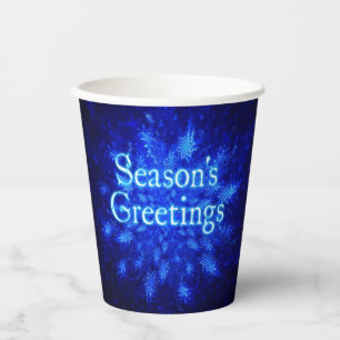 Vasos De Papel Snowburst - Saludos de temporada
