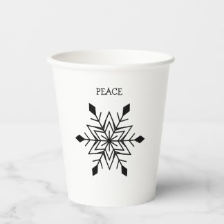 Vasos De Papel Snowflake Peace Paper Cups