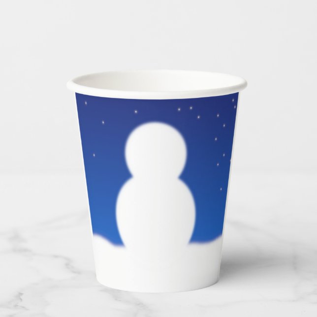 Vasos De Papel Snowman dibuja a tus Navidades de la cara (Anverso)