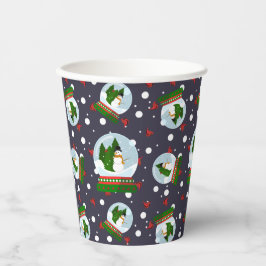 Vasos De Papel Snowman Snow Globes