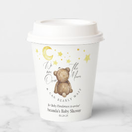 Vasos De Papel Sobre la luna Teddy Bear Baby Shower
