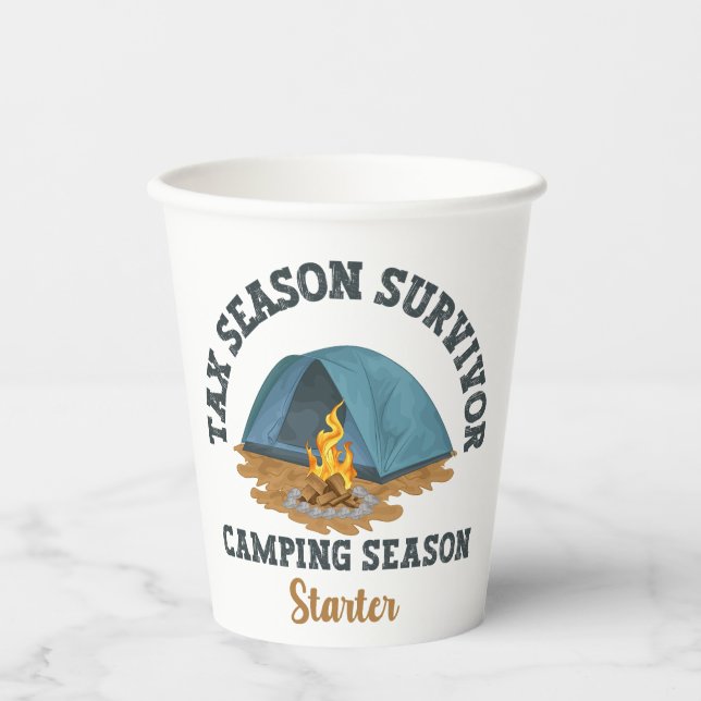 Vasos De Papel Sobreviviente de temporada de impuestos, inicio de (Anverso)