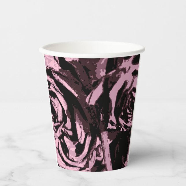Vasos De Papel Solo algunos Rosas (Anverso)