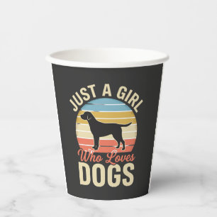 Vasos De Papel Solo una chica que ama a los perros amante de los