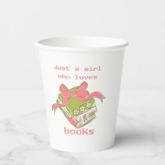 Vasos De Papel Sólo Una Chica Que Ama Los Libros | Monada De Libr