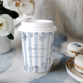 Vasos De Papel Something Blue Paper Cup Bridal Shower Table Decor