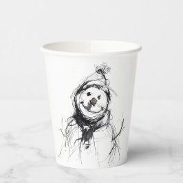 Vasos De Papel Sonriente taza de papel de Snowman Happy