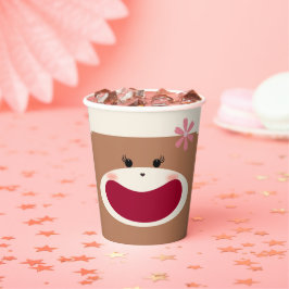 Vasos De Papel Sonrisa de mono sock(Chica)