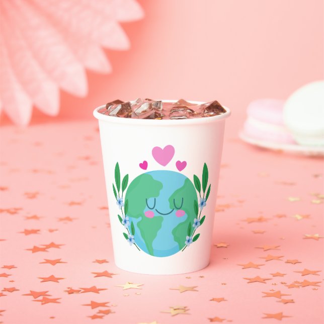 Vasos De Papel Sonrisa en Love Earth (in situ)