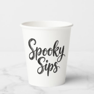 Vasos De Papel Sorbitos espeluznantes   Fiesta divertida de Hallo