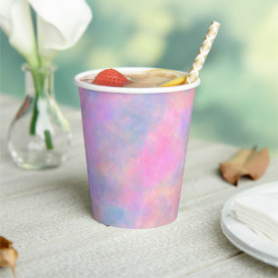 Vasos De Papel Sorprendente combinación de colores pasteles