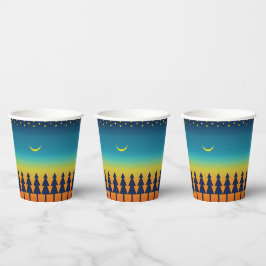 Vasos De Papel Souwest Sunset Pines y Moon Design