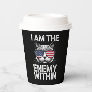 Vasos De Papel Soy el enemigo interno Kamala Harris 2024