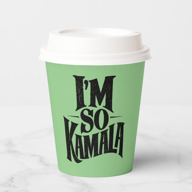Vasos De Papel Soy tan Kamala Brat Green Meme (Anverso)
