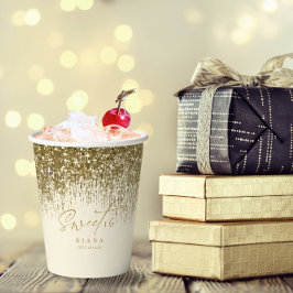 Vasos De Papel Sparkles Sweet Dieciséis Gold ID912