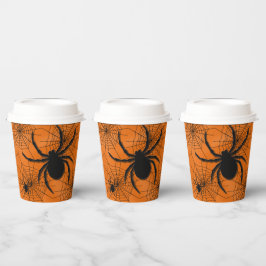 Vasos De Papel Spider Web con Spider Halloween Paper Cup