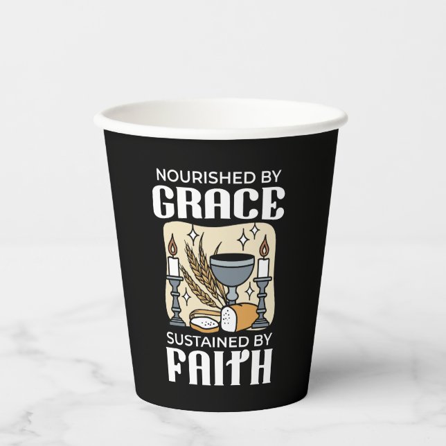 Vasos De Papel Spiritual Faith and Grace – Uplifting Christian (Anverso)